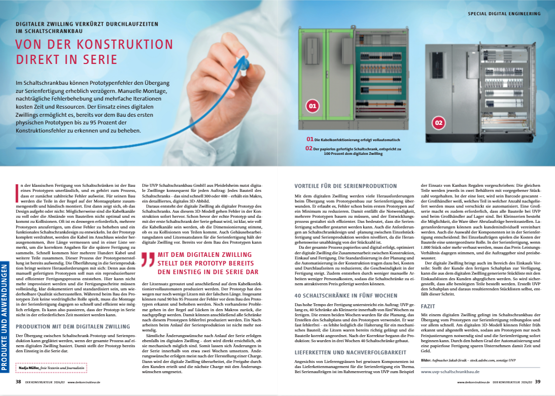 Von der Konstruktion direkt in Serie – Der Konstrukteur 02/2026